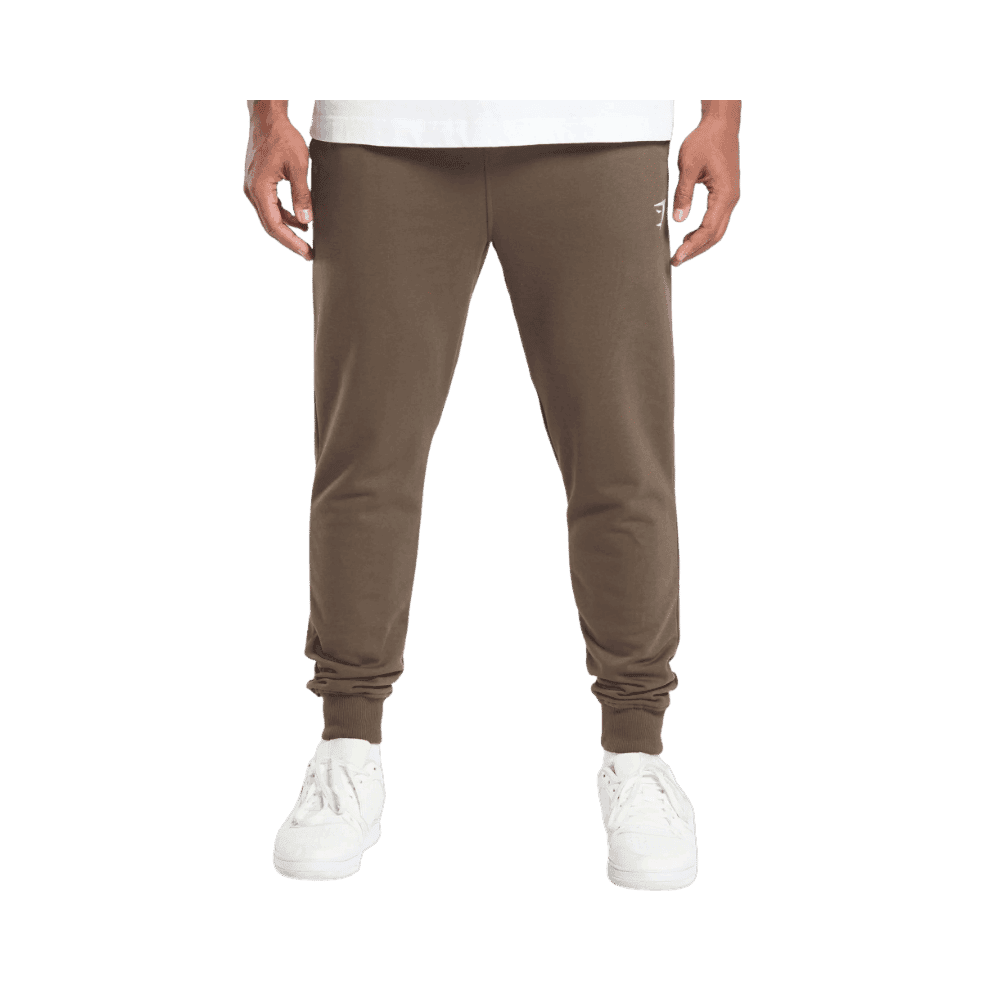 Gymshark Crest Joggers Walnut Brown - HypeFly India View 1