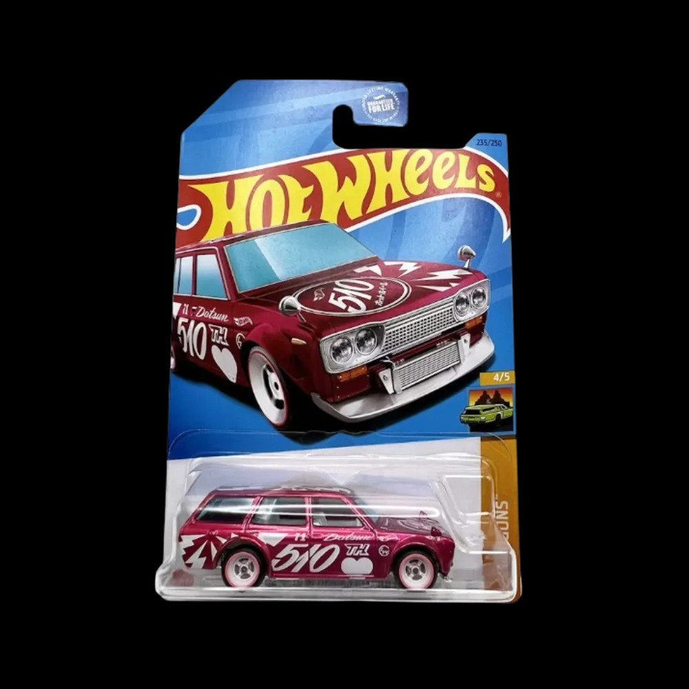 Hot Wheels Super Treasure Hunt 2023 Datsun Bluebird Wagon 510 Pink - HypeFly India View 1