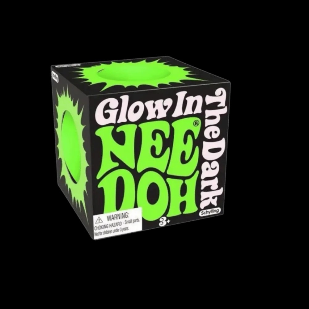 NeeDoh Glow in the Dark Squishy Fidget Toy Green - HypeFly India View 1