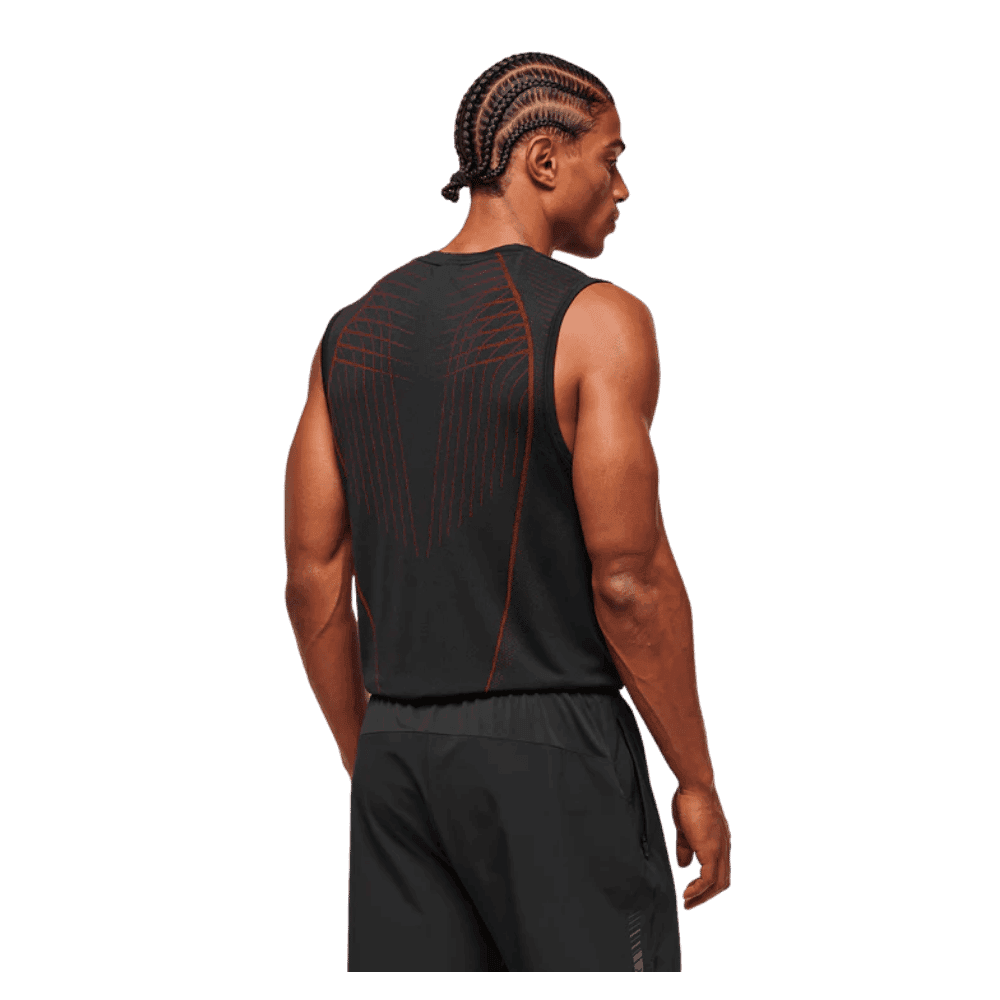 Gymshark Apex Seamless Tank Slim Fit Black/Carmine Red - HypeFly India View 4