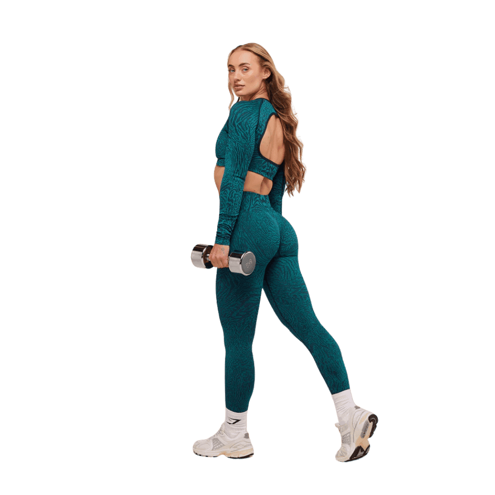 Gymshark Adapt Animal Seamless Leggings Navy/Brand Blue - HypeFly India View 3