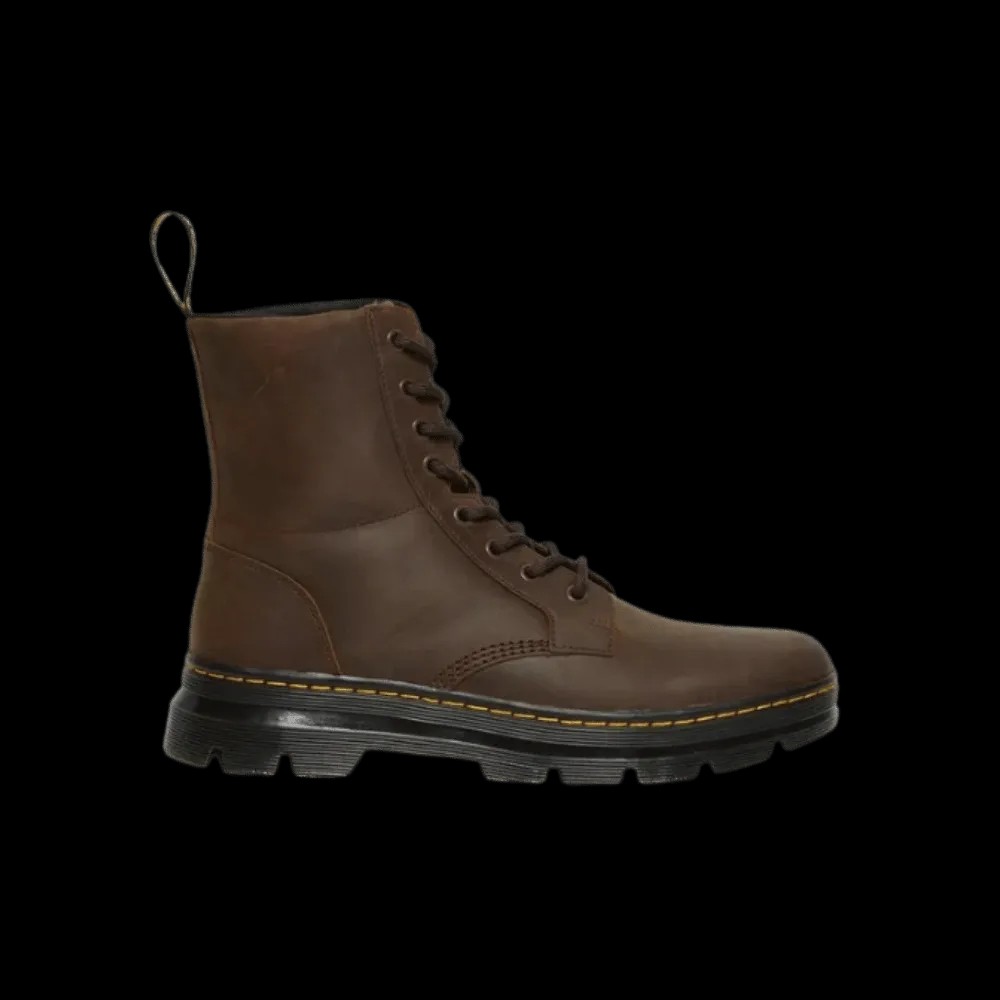 Dr Martens Combs Crazy Horse Leather Casual Boots Brown  - HypeFly India View 1