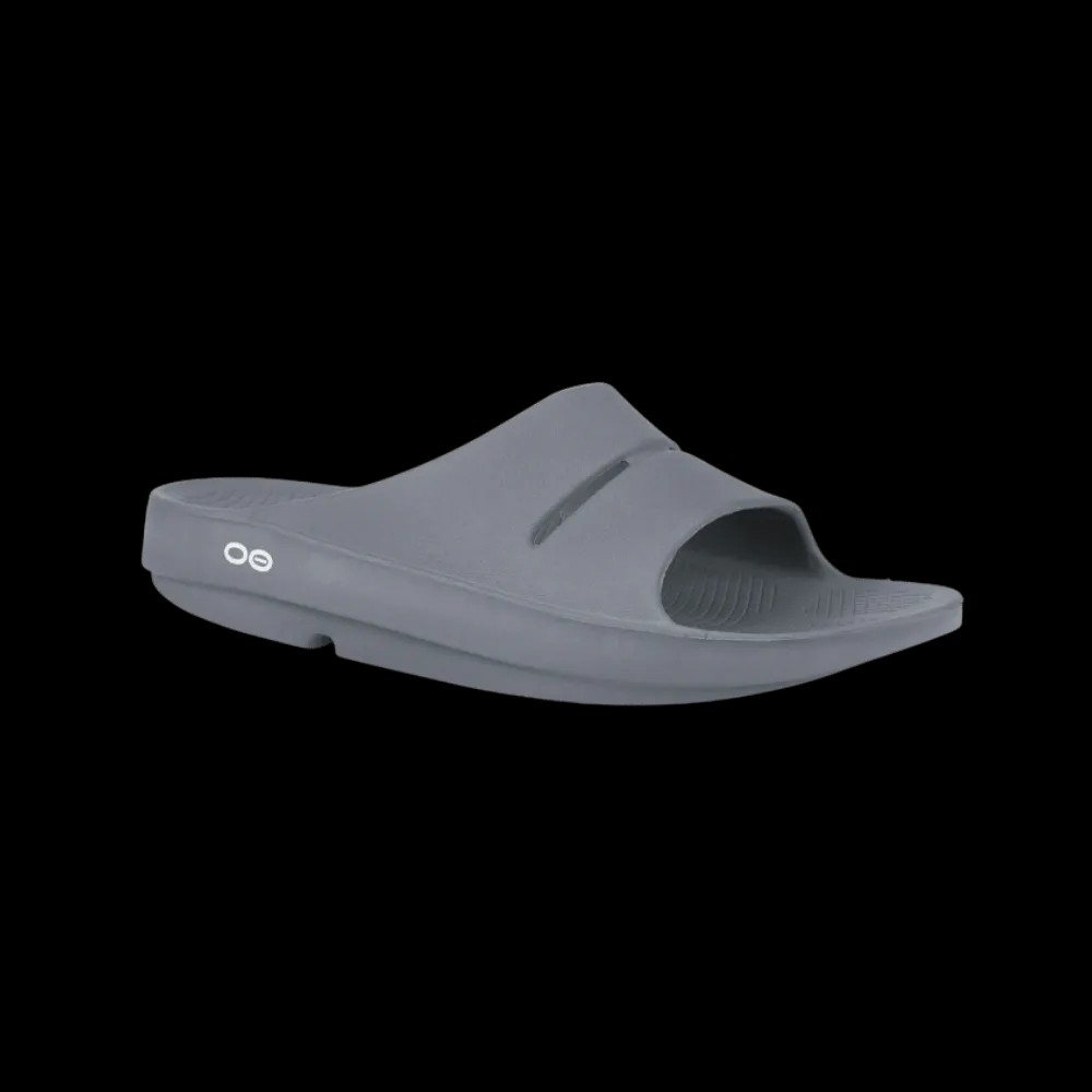 Oofos OOahh Slide Sandal Slate - HypeFly India View 4