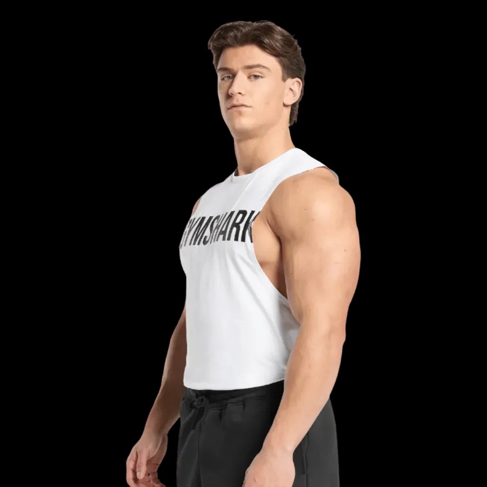 Gymshark Prime Drop Arm Tank White - HypeFly India View 5