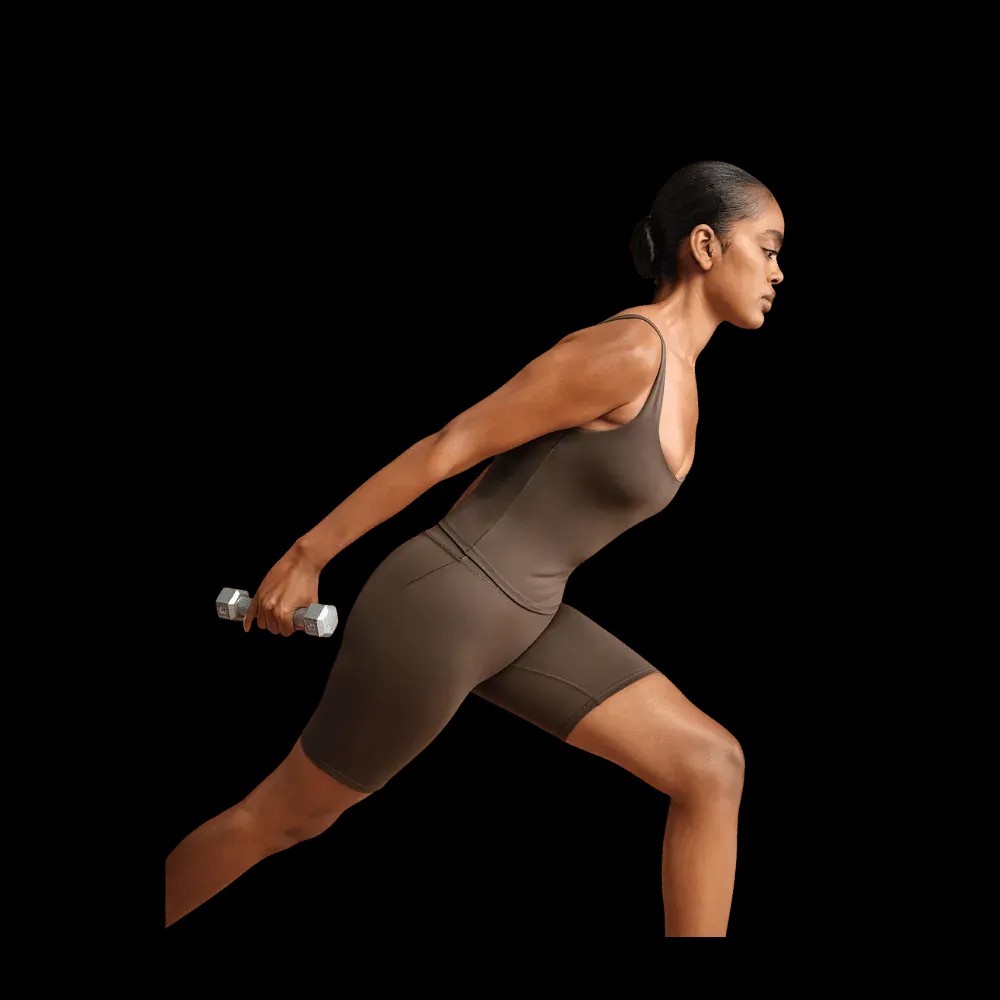 Nike X Skims Matte Women's Square-Neck Tank  Dark Sepia - HypeFly India View 3