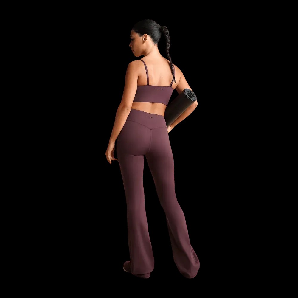 Nike X Skims Matte Women's High-Waisted Slim Flared Leggings CURRANT - HypeFly India View 5