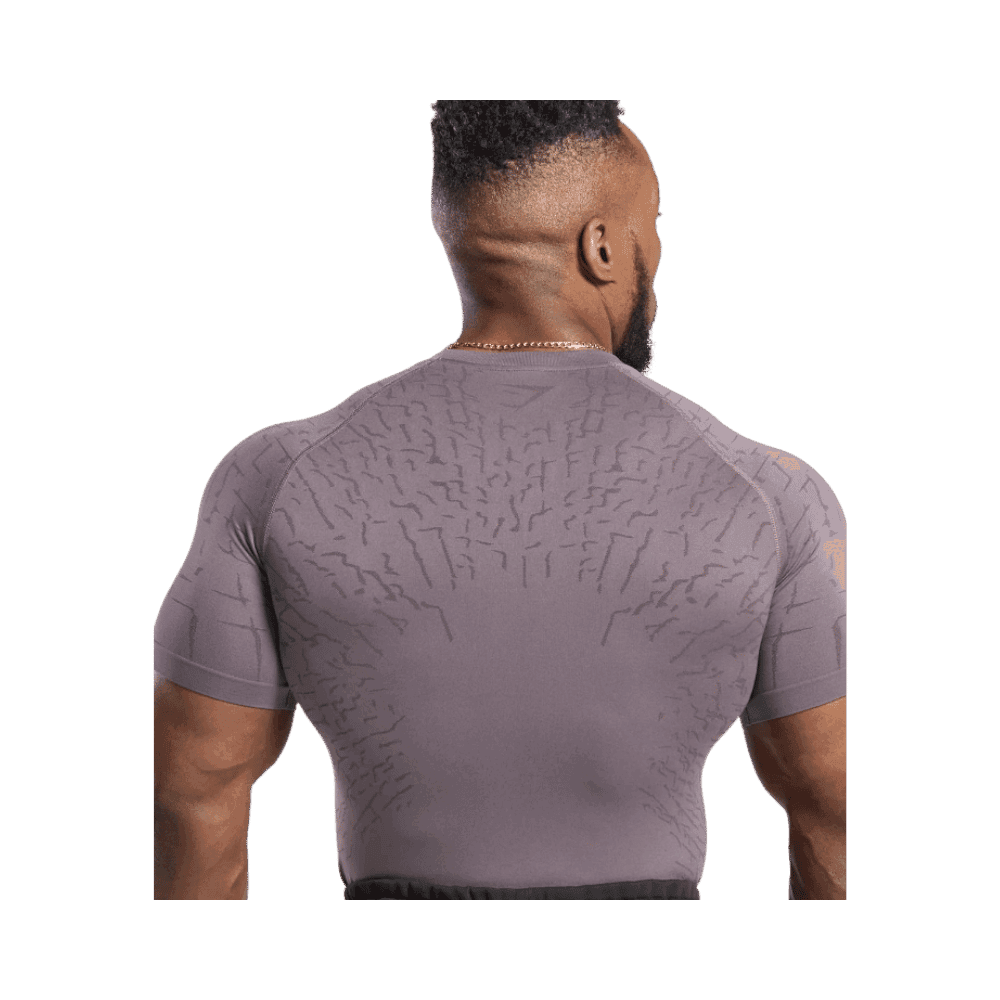 Gymshark Tectonic Seamless T Shirt Brushed Purple/Greyed Purple - HypeFly India View 4