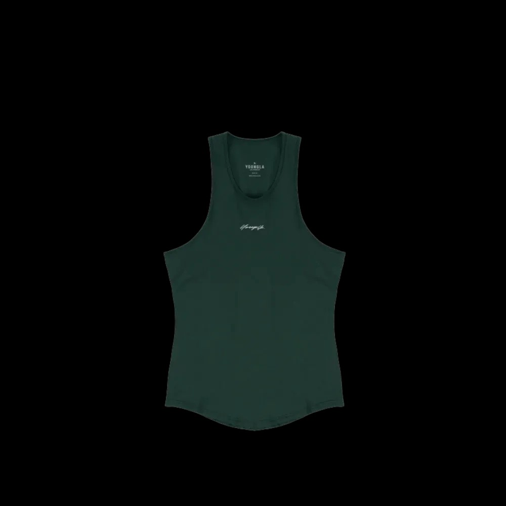 Young LA Signature Tanks Forest Green - HypeFly India View 1