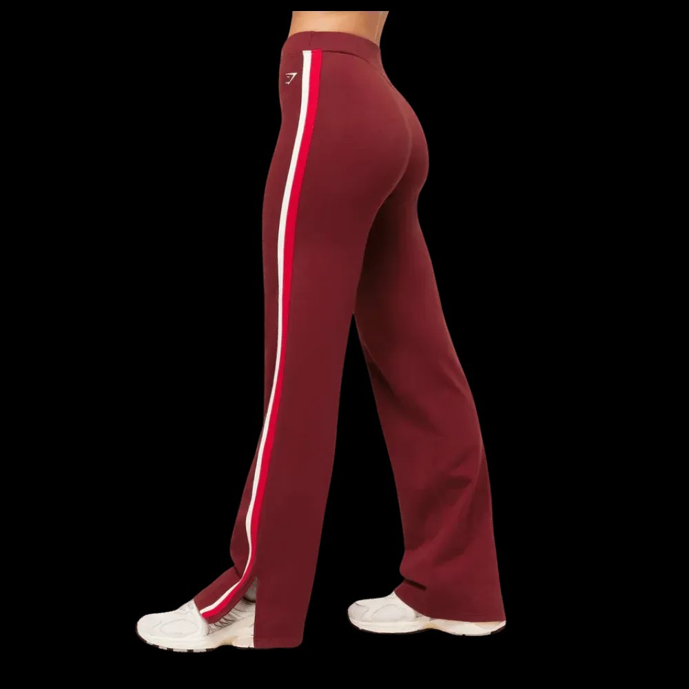 Gymshark Piping Wide Leg Pant Sets Red - HypeFly India View 5
