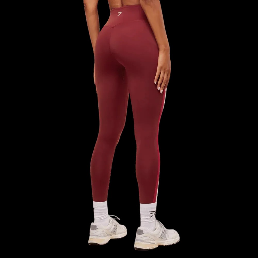 Gymshark Piping Legging Sets Red - HypeFly India View 2