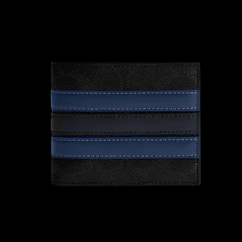 Coach ID Billfold Wallet in Signature Canvas With Varsity Stripe  - HypeFly India View 1