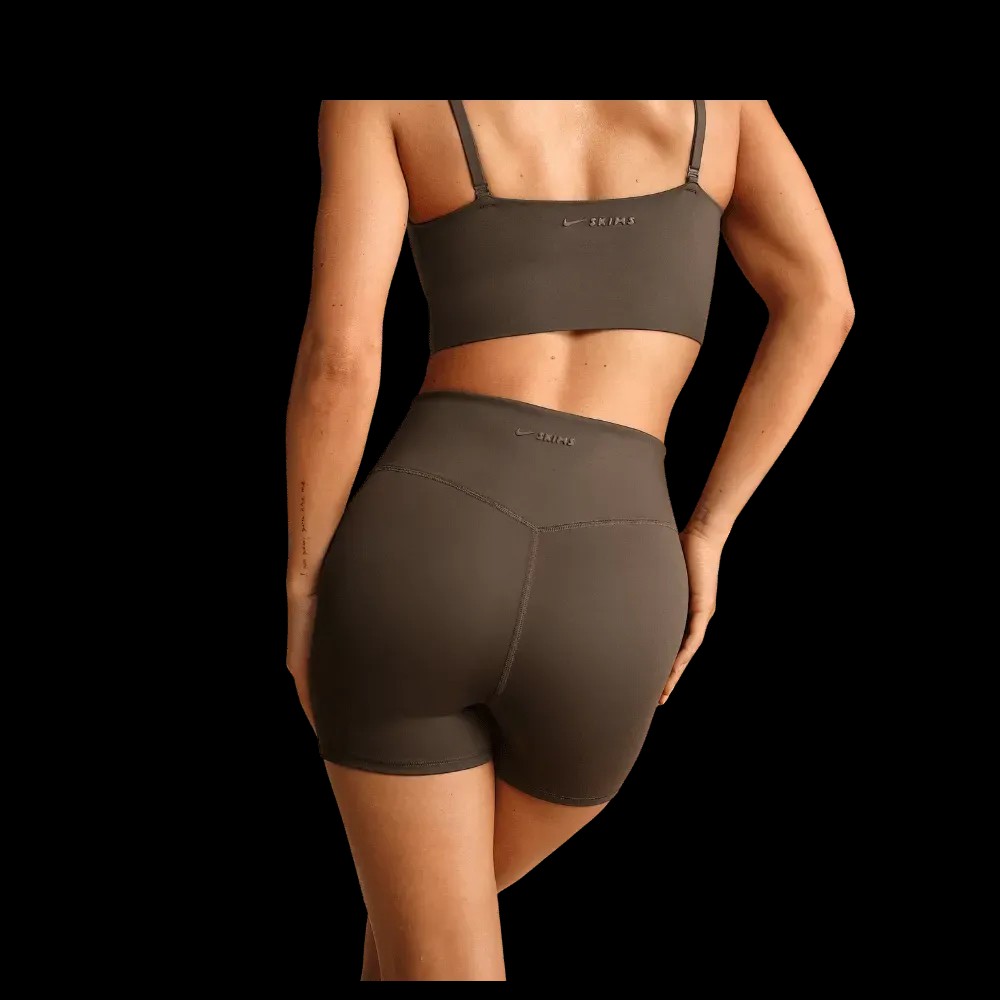 Nike X Skims Matte Women's High-Waisted 3" Boyshorts Dark Sepia - HypeFly India View 5