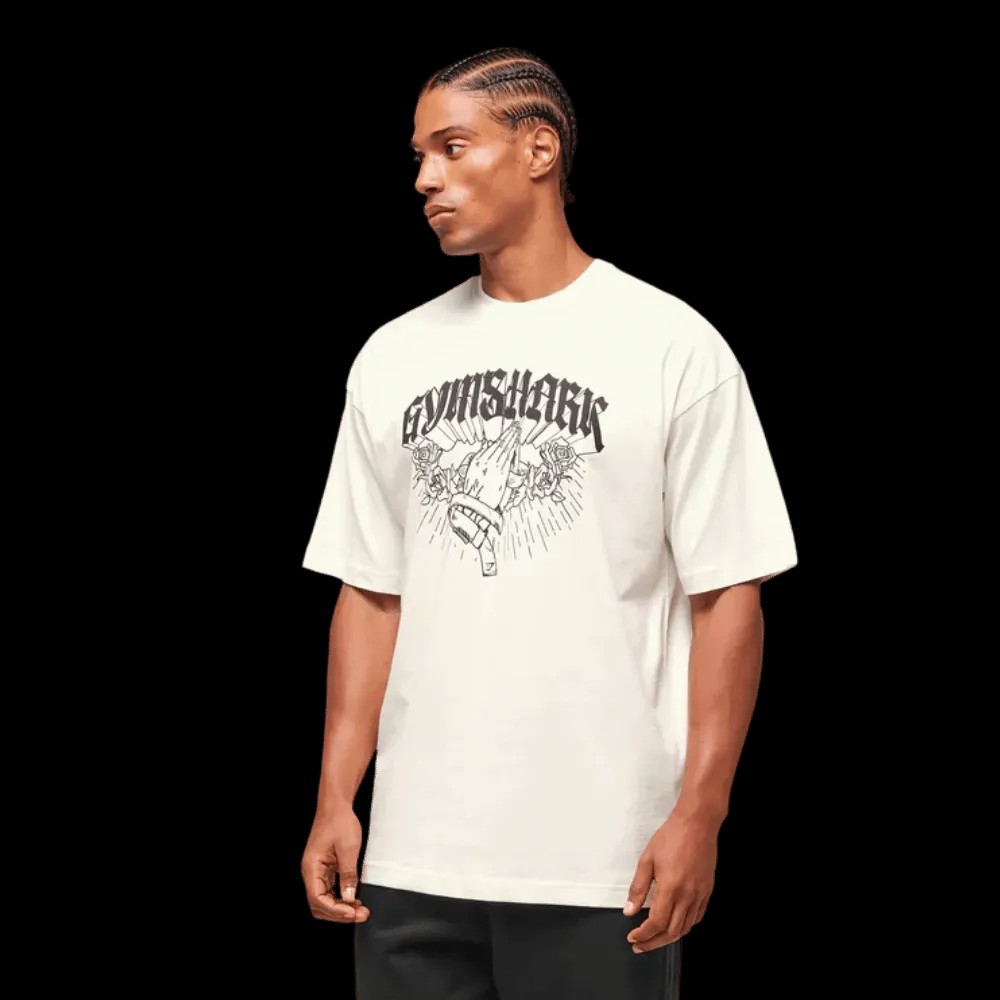 Gymshark Hispanic Heritage T-Shirt Oversized Fit Soft White - HypeFly India View 4