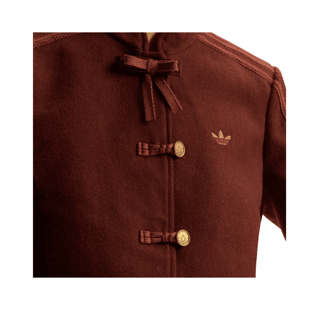 adidas Womens Chinese New Year CNY Jacket Brown Red - HypeFly India View 3