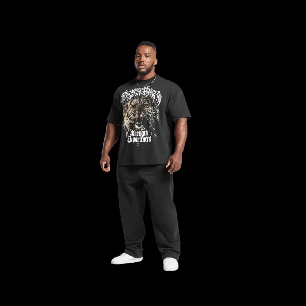 Gymshark Strength Department Animal Oversized T-Shirt Black - HypeFly India View 3