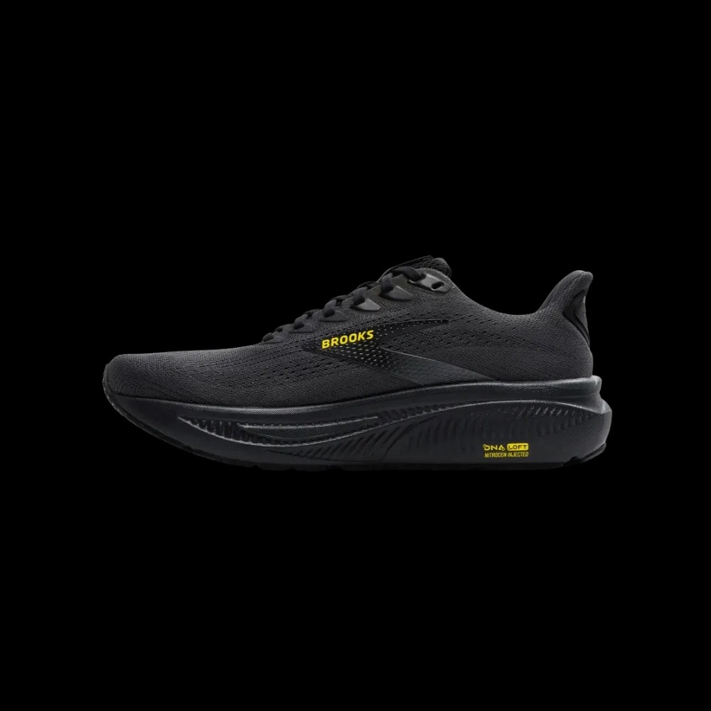Brooks Ghost 17 Ebony Black Yellow  - HypeFly India View 2