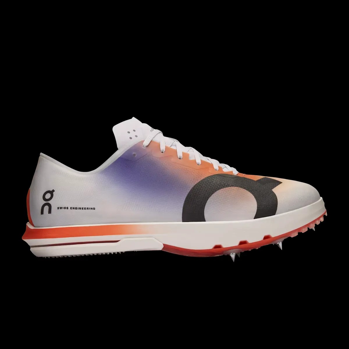 ON RUNNING Cloudspike Amplius White | Flame - HypeFly India View 1