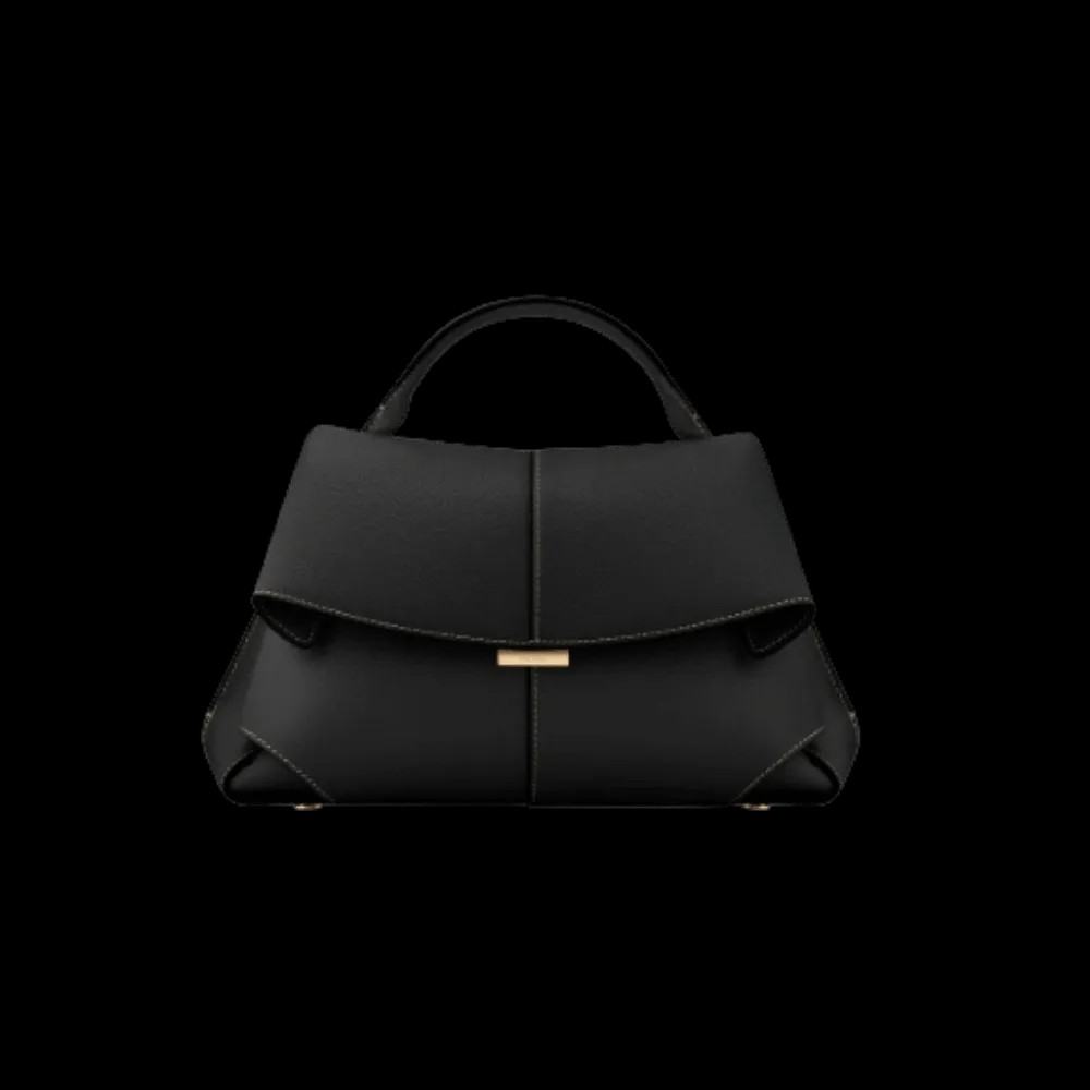 Polene Mokki Textured Black with Ecru Stitching - HypeFly India View 1