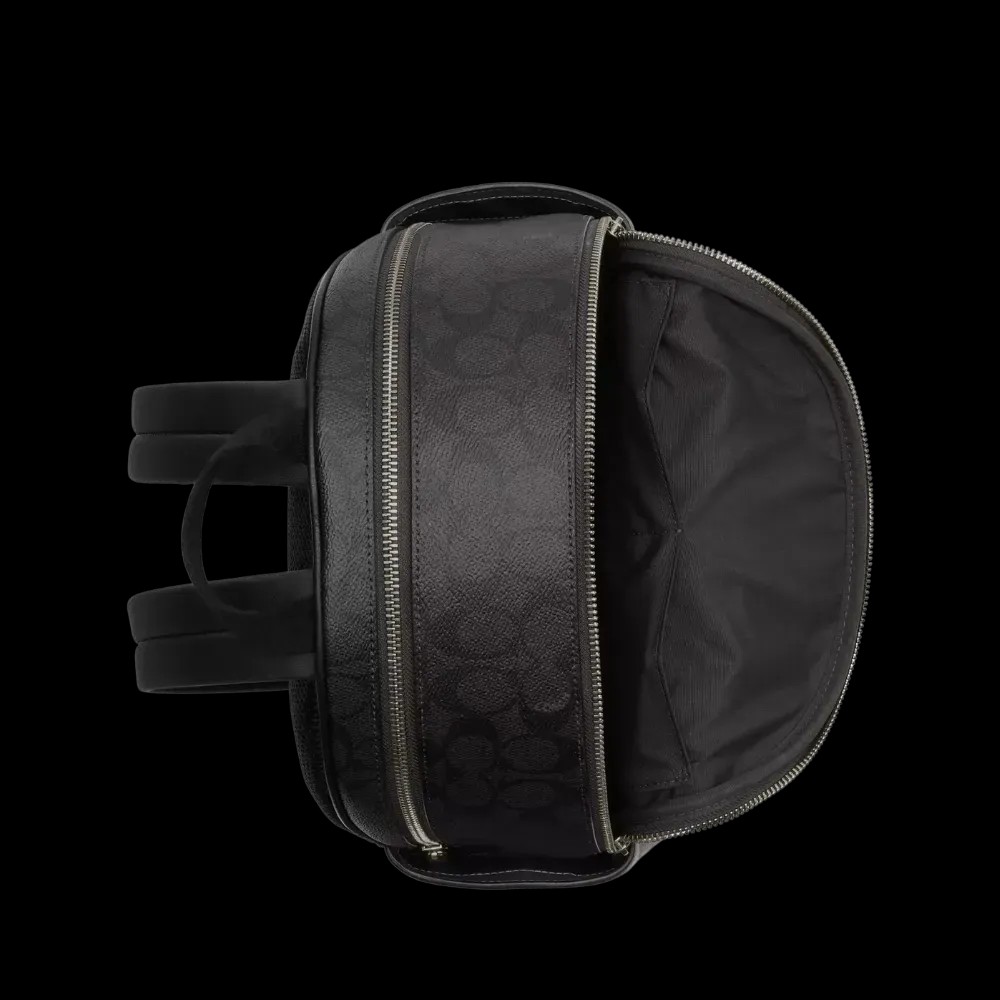 Coach Court Backpack In Signature Canvas Charcoal - HypeFly India View 3