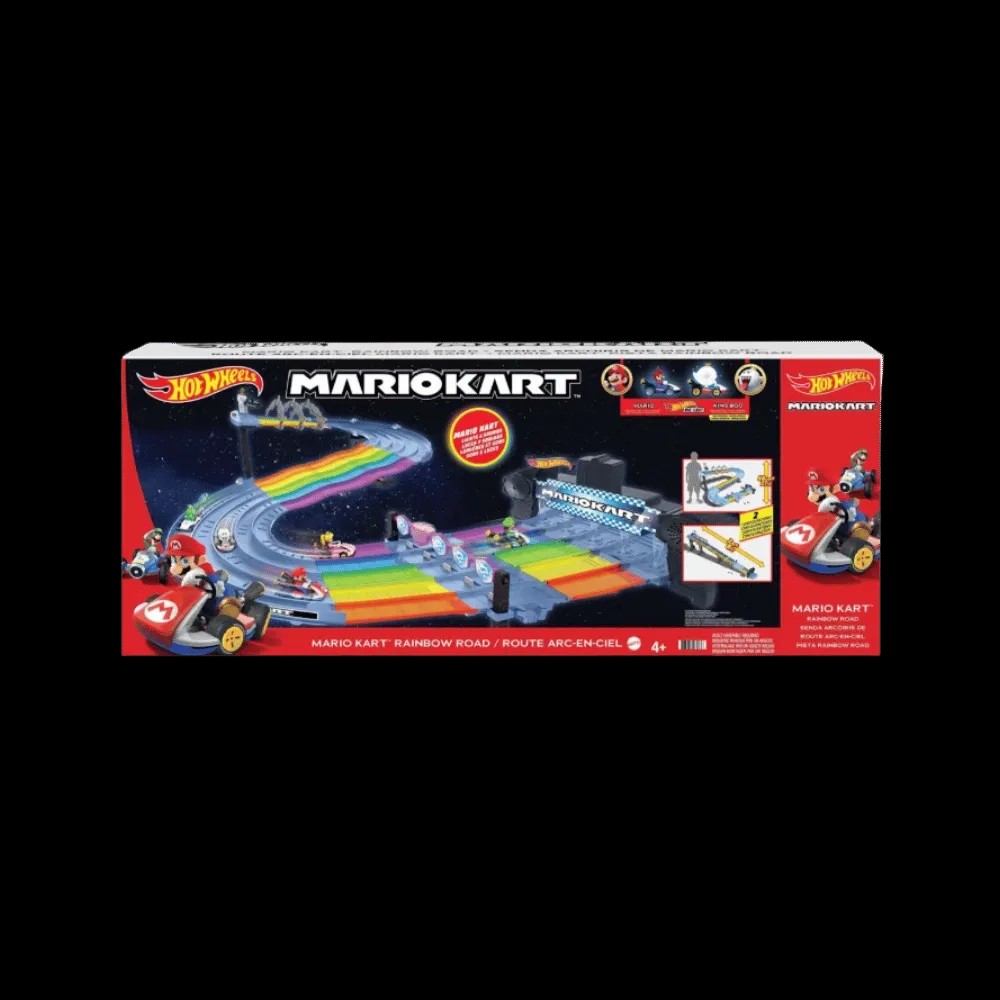 Hot Wheels Mario Kart Rainbow Road Raceway Set 1/64 Scale - HypeFly India View 1