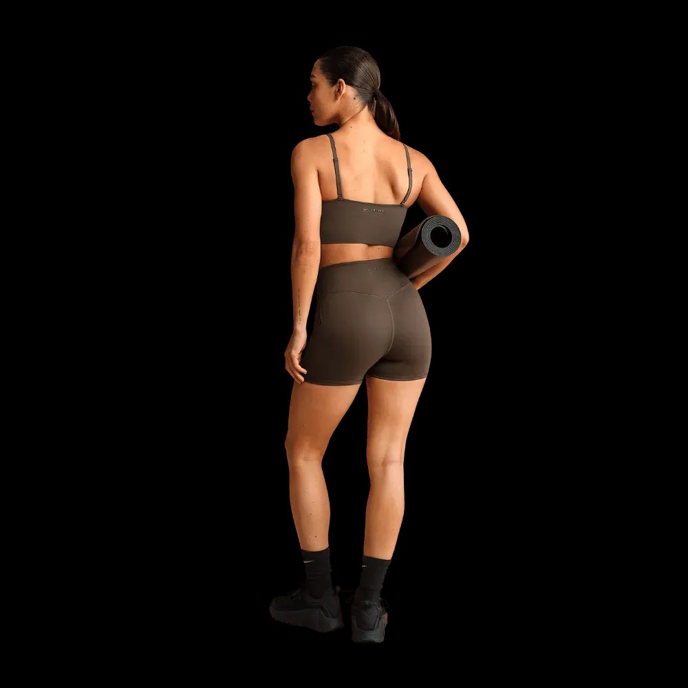 Nike X Skims Matte Women's High-Waisted 3" Boyshorts Dark Sepia - HypeFly India View 3