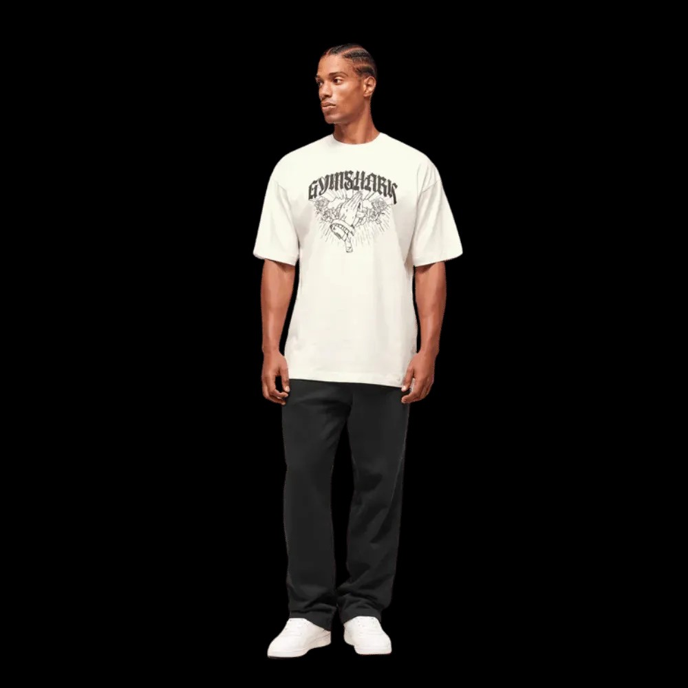 Gymshark Hispanic Heritage T-Shirt Oversized Fit Soft White - HypeFly India View 2