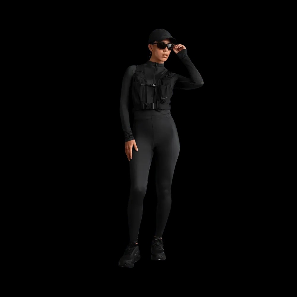 Nike x Skims Shine Women's Long-Sleeve Half-Zip Top CURRANT - HypeFly India View 4