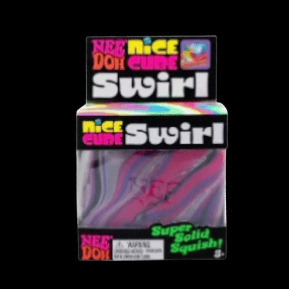NeeDoh Nice Cube Swirl Super Squeeze! Pink Purple Black - HypeFly India View 1