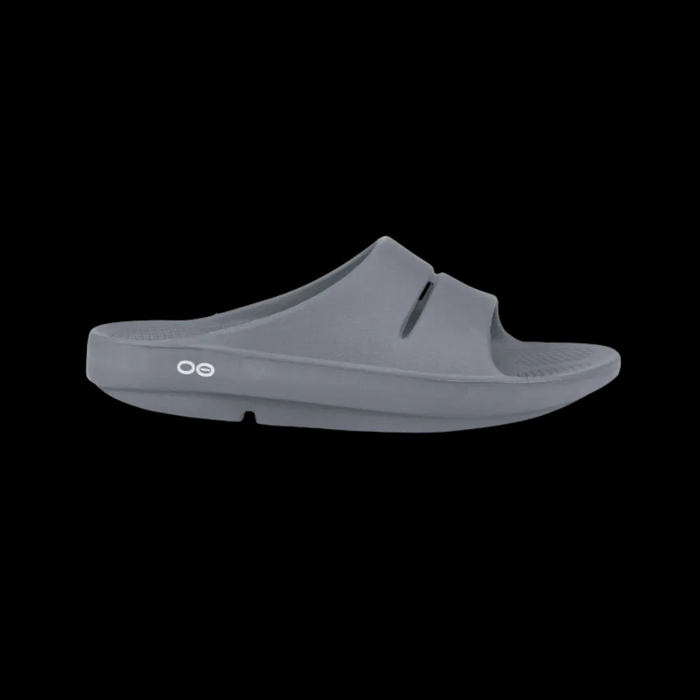 Oofos OOahh Slide Sandal Slate - HypeFly India View 1