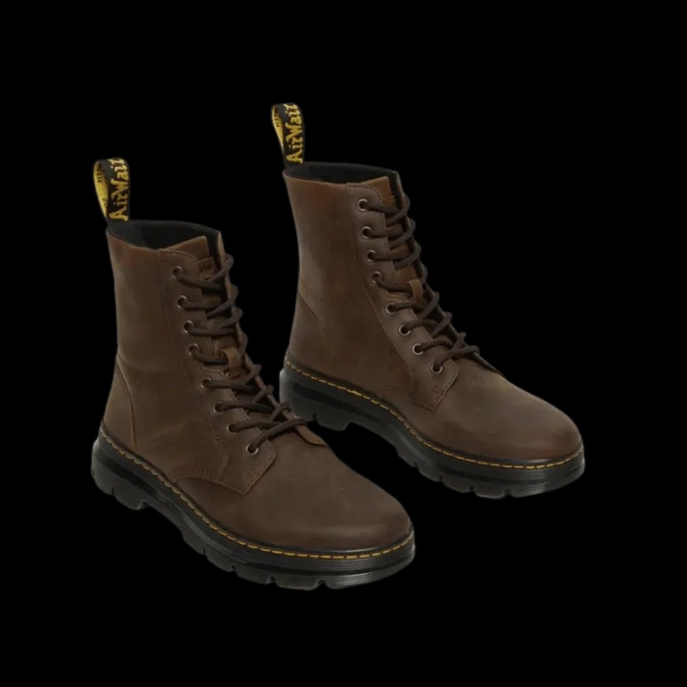 Dr Martens Combs Crazy Horse Leather Casual Boots Brown  - HypeFly India View 2