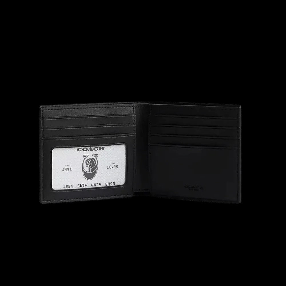Coach ID Billfold Wallet in Signature Canvas With Varsity Stripe  - HypeFly India View 2