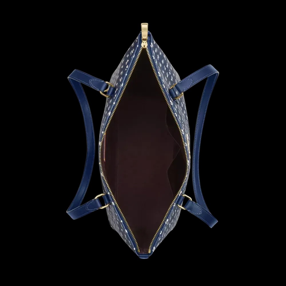 Coach Gallery Tote Bag With Floral Print Deep Blue - HypeFly India View 3