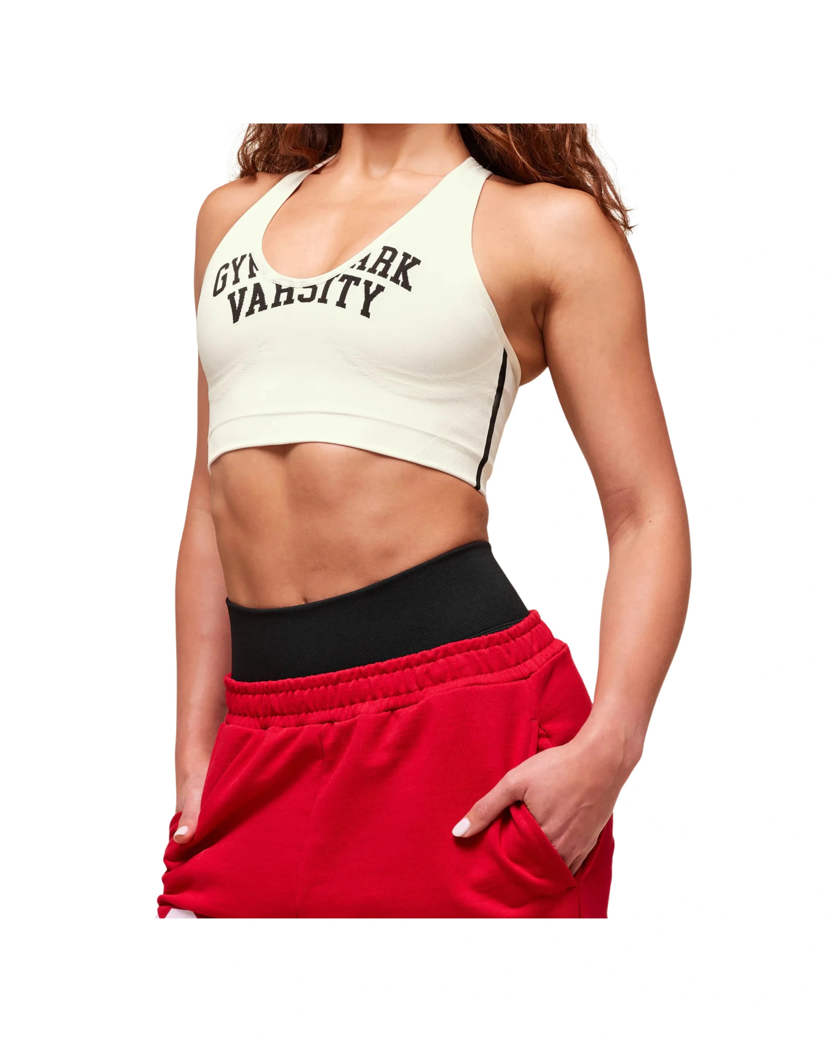 Gymshark Lift Varsity Seamless Tank Soft White - HypeFly India View 4