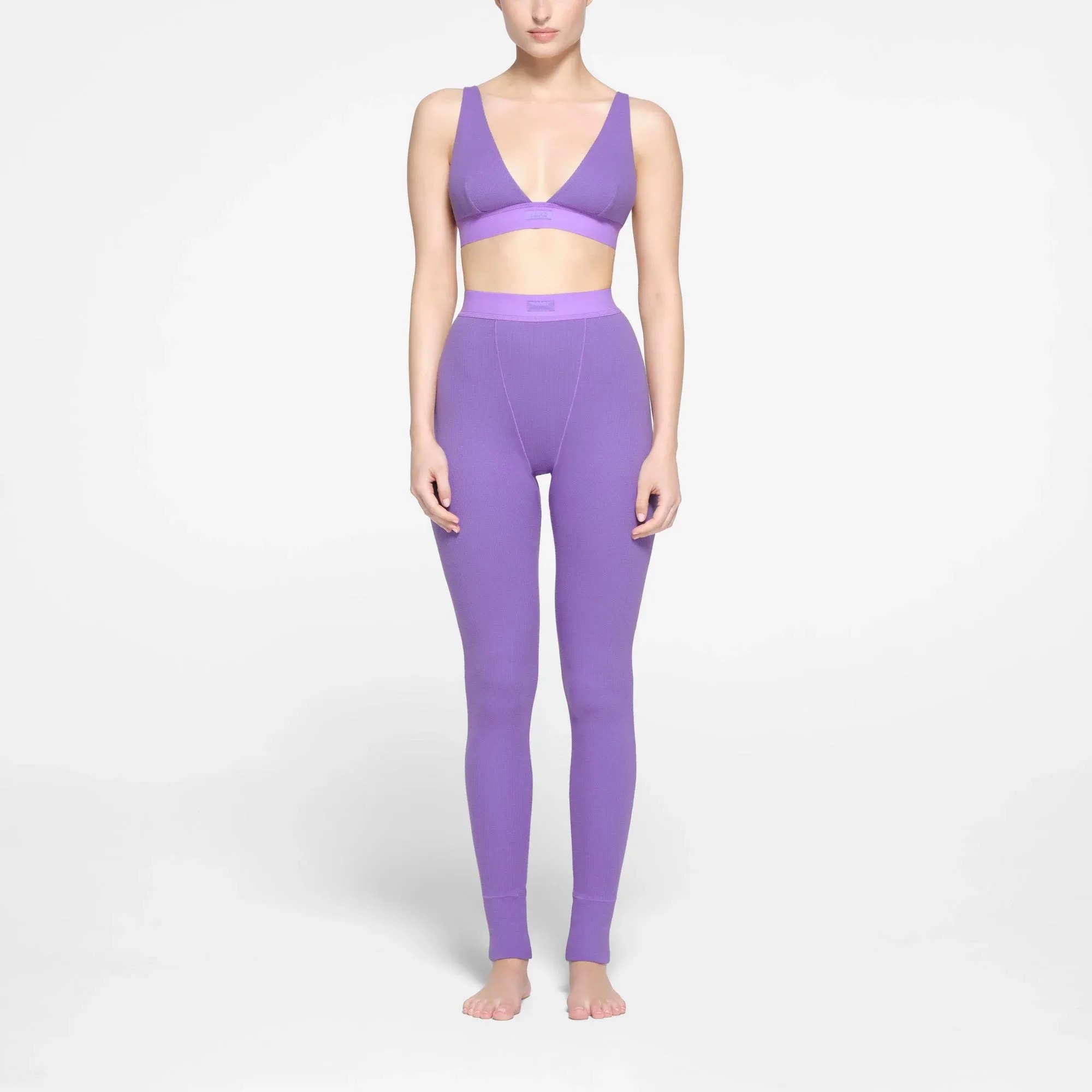 Skims Cotton Rib Legging Ultra Violet - HypeFly India View 2
