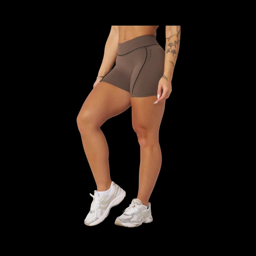 YoungLA Elevate outline Shorts 5" Taupe - HypeFly India View 1