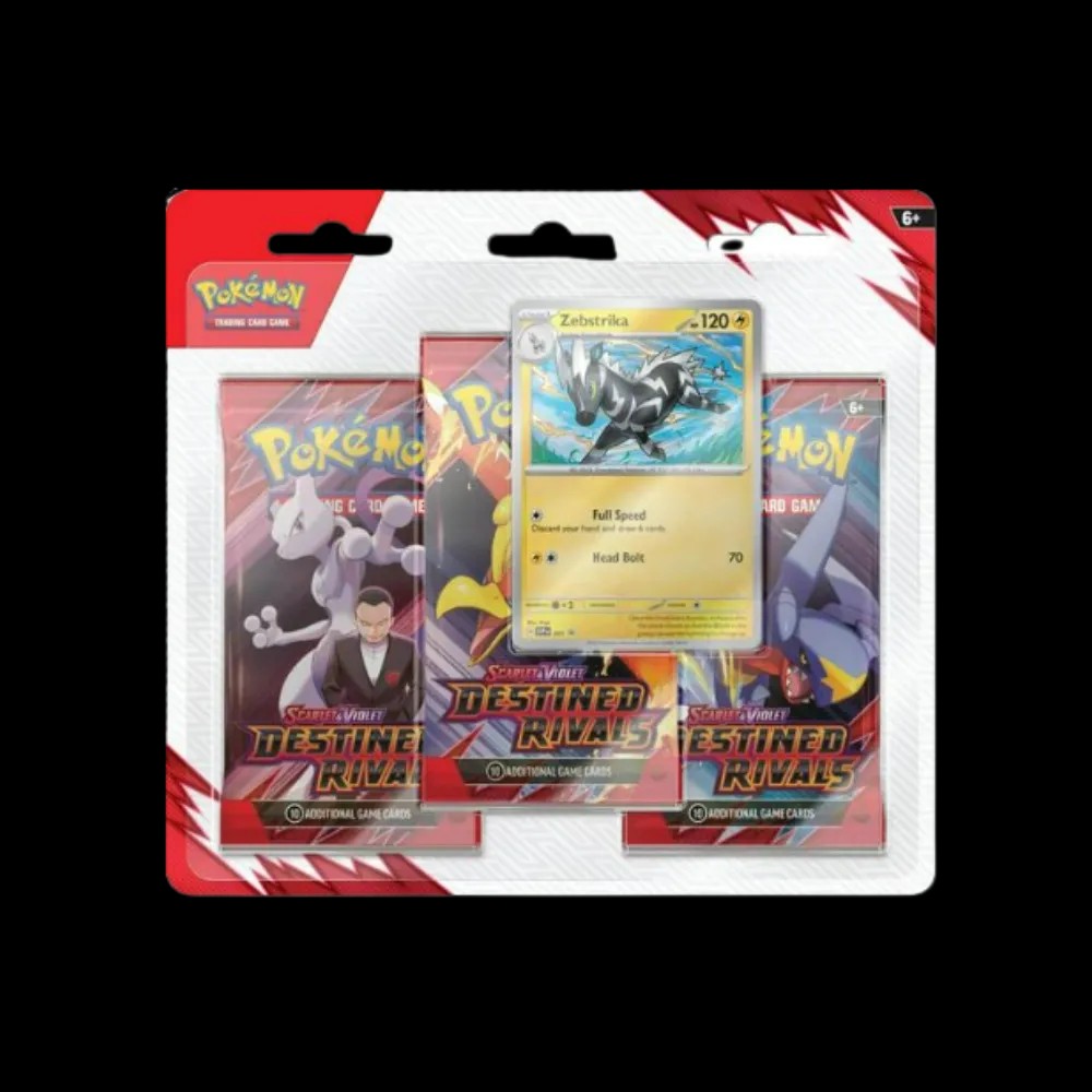 Pokemon Destined Rivals 3 Pack Blister: Zebstrika - HypeFly India View 1