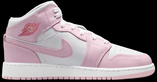 Air Jordan 1 Mid GS 'Pink Foam Fire Red' - HypeFly India View 1