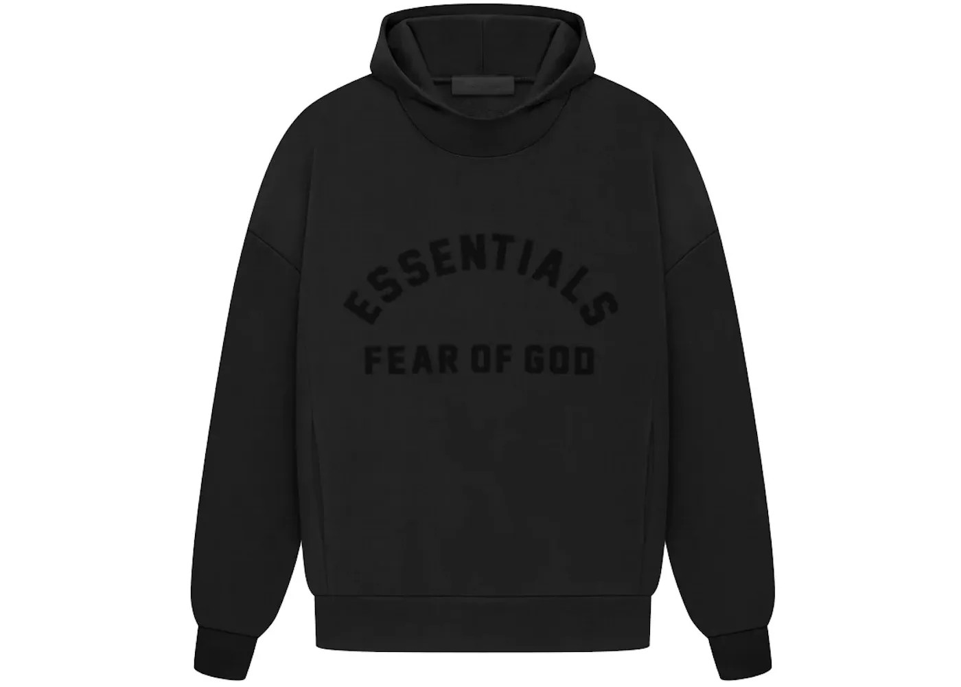 Fear of God Essentials Arch Logo Hoodie 'Jet Black' - HypeFly India View 1