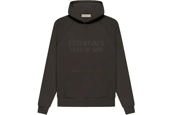 Fear of God Essentials Hoodie Off Black - HypeFly India View 1