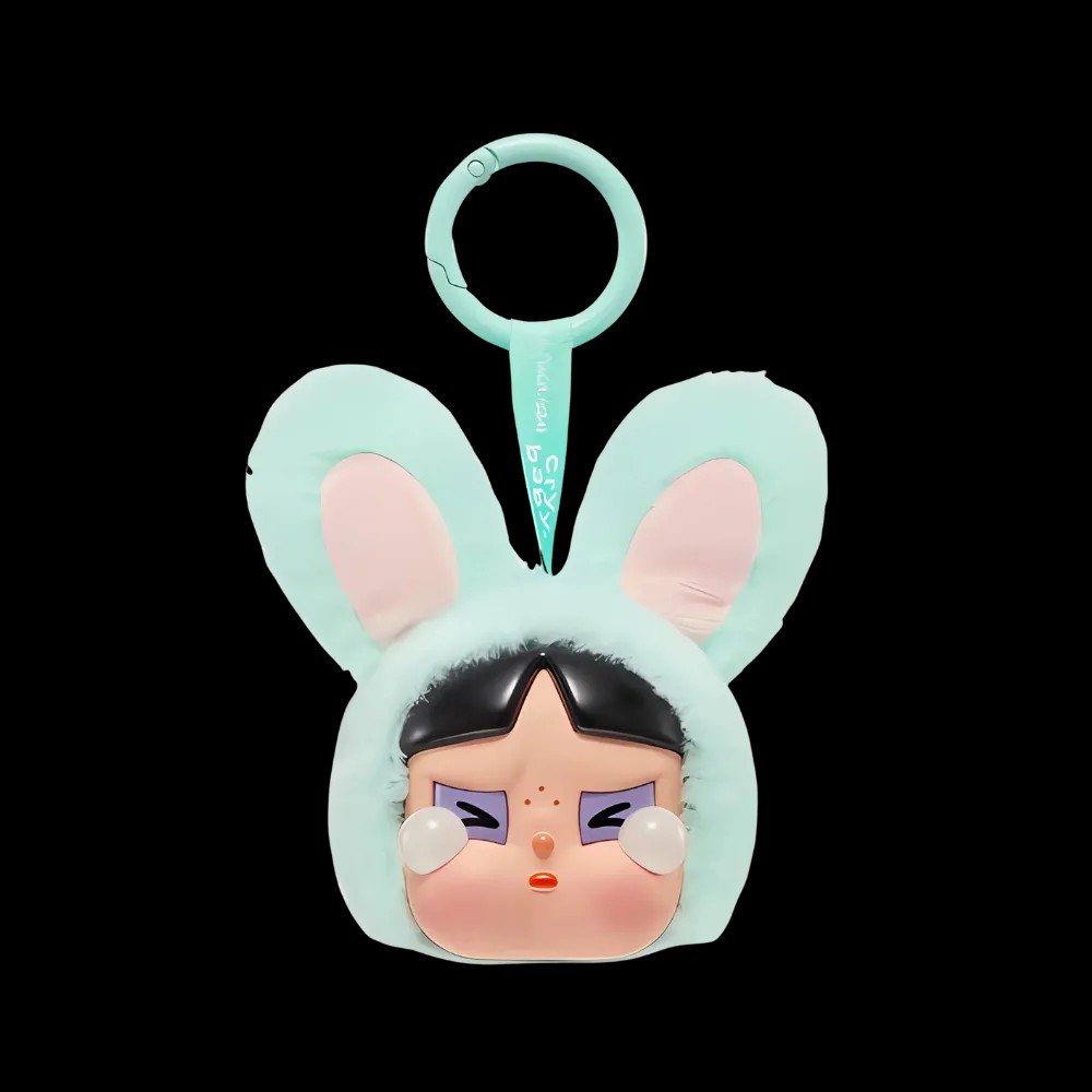 Pop Mart CRYBABY x Powerpuff Girls Series Bunny Buttercup Vinyl Face Plush - HypeFly India View 1