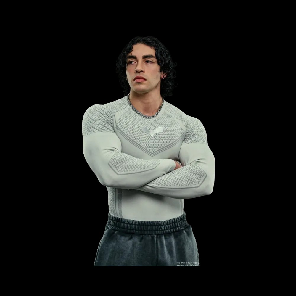 YoungLA Batman Compression Longsleeves 'Off White' - HypeFly India View 1