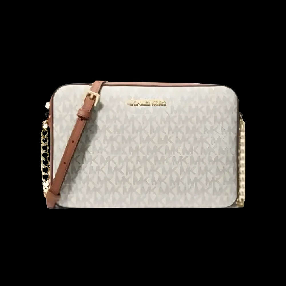 Michael Kors Jet Set Large Printed Logo Crossbody Bag Vanilla - HypeFly India View 1
