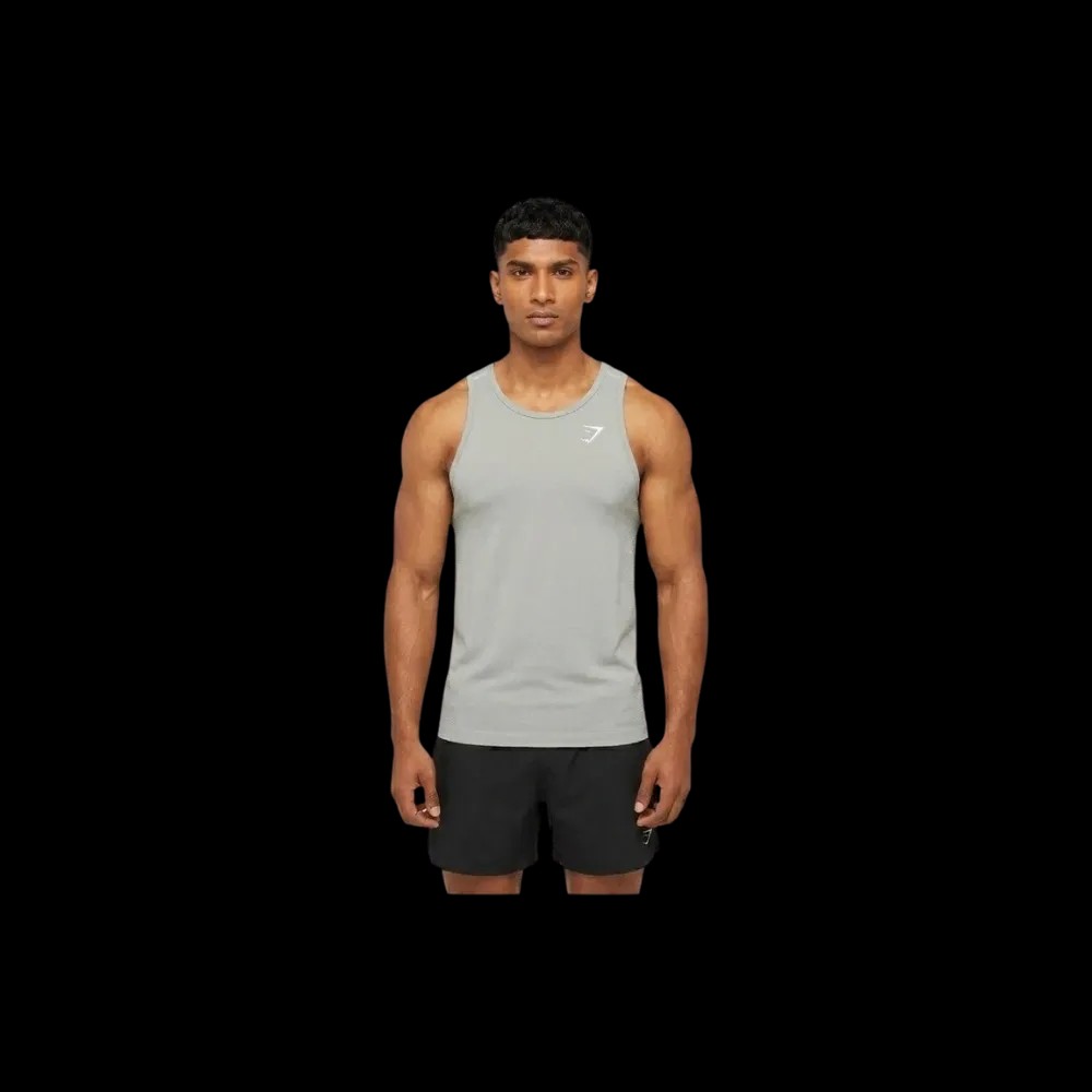 Gymshark Vital Tank "Light Grey Smokey Grey" - HypeFly India View 1