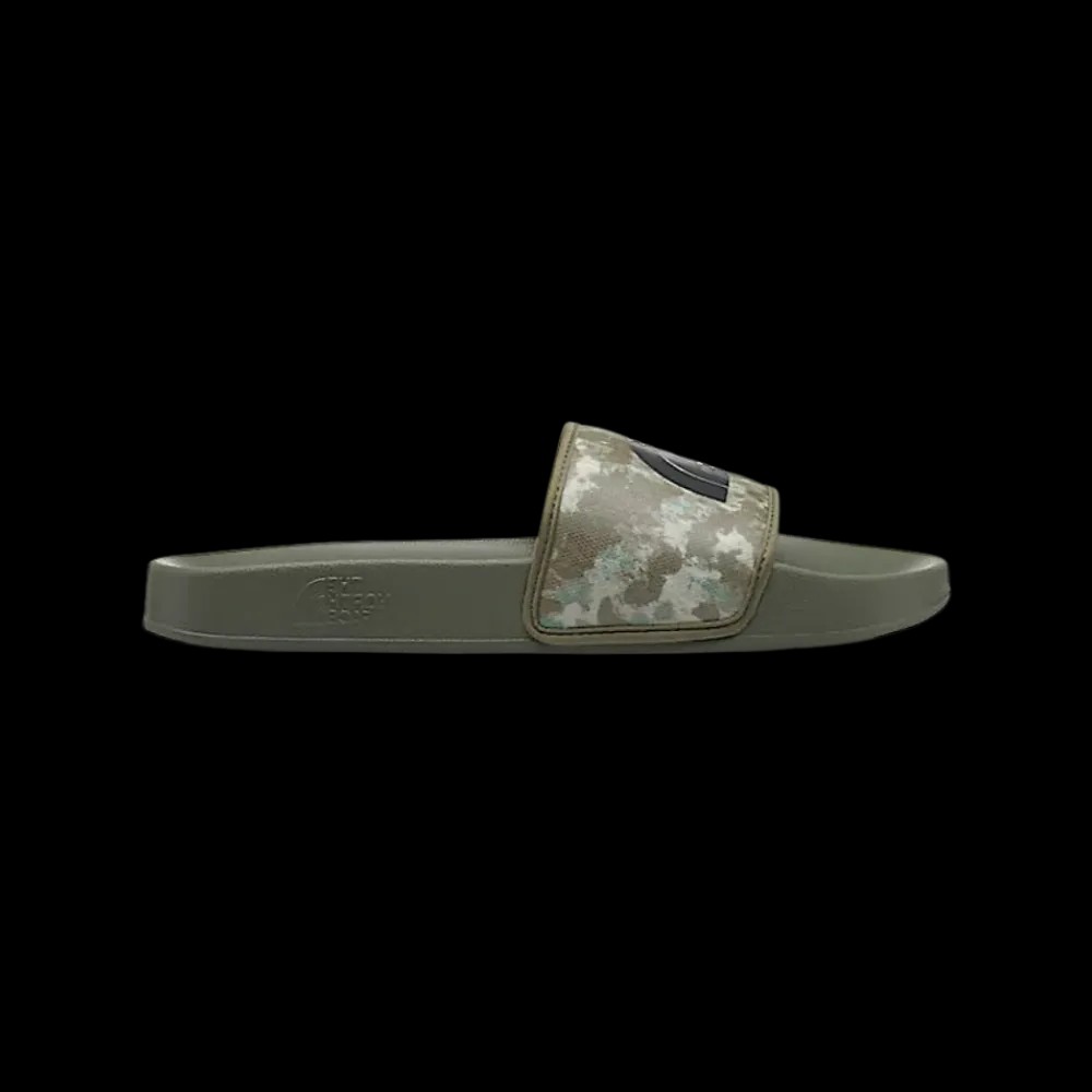 The North Face Mens Base Camp Slides Iii Military Olive Stippled Camo Print/TNF Black - HypeFly India View 1