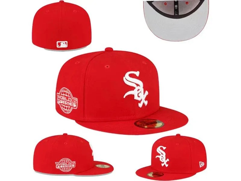 Chicago White Sox 2005 WS SIDE-PATCH UP Red-White Fitted Hat - HypeFly India View 1