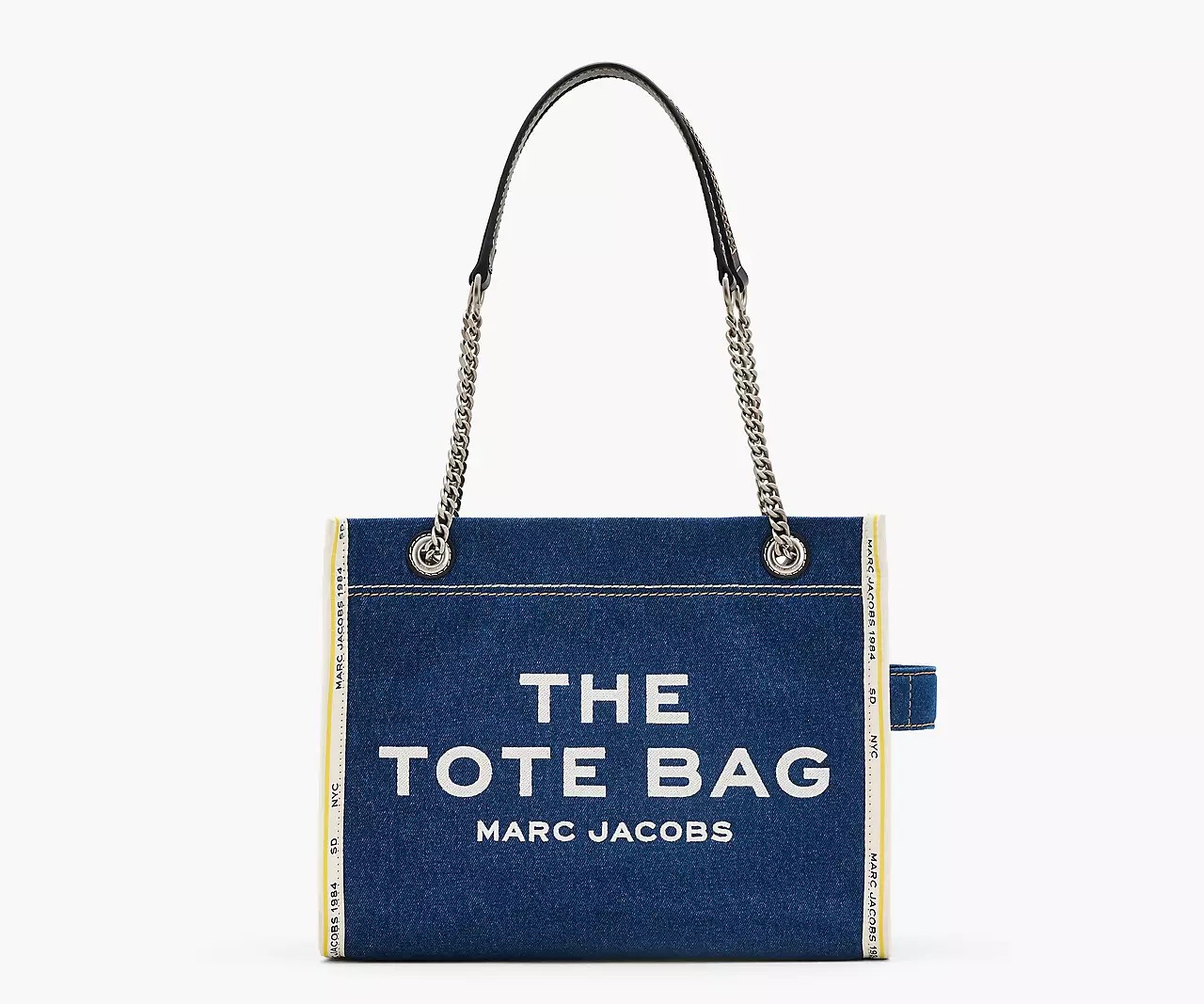 Marc Jacobs The Denim Chain Medium Tote Bag 'Dark Wash' - HypeFly India View 1