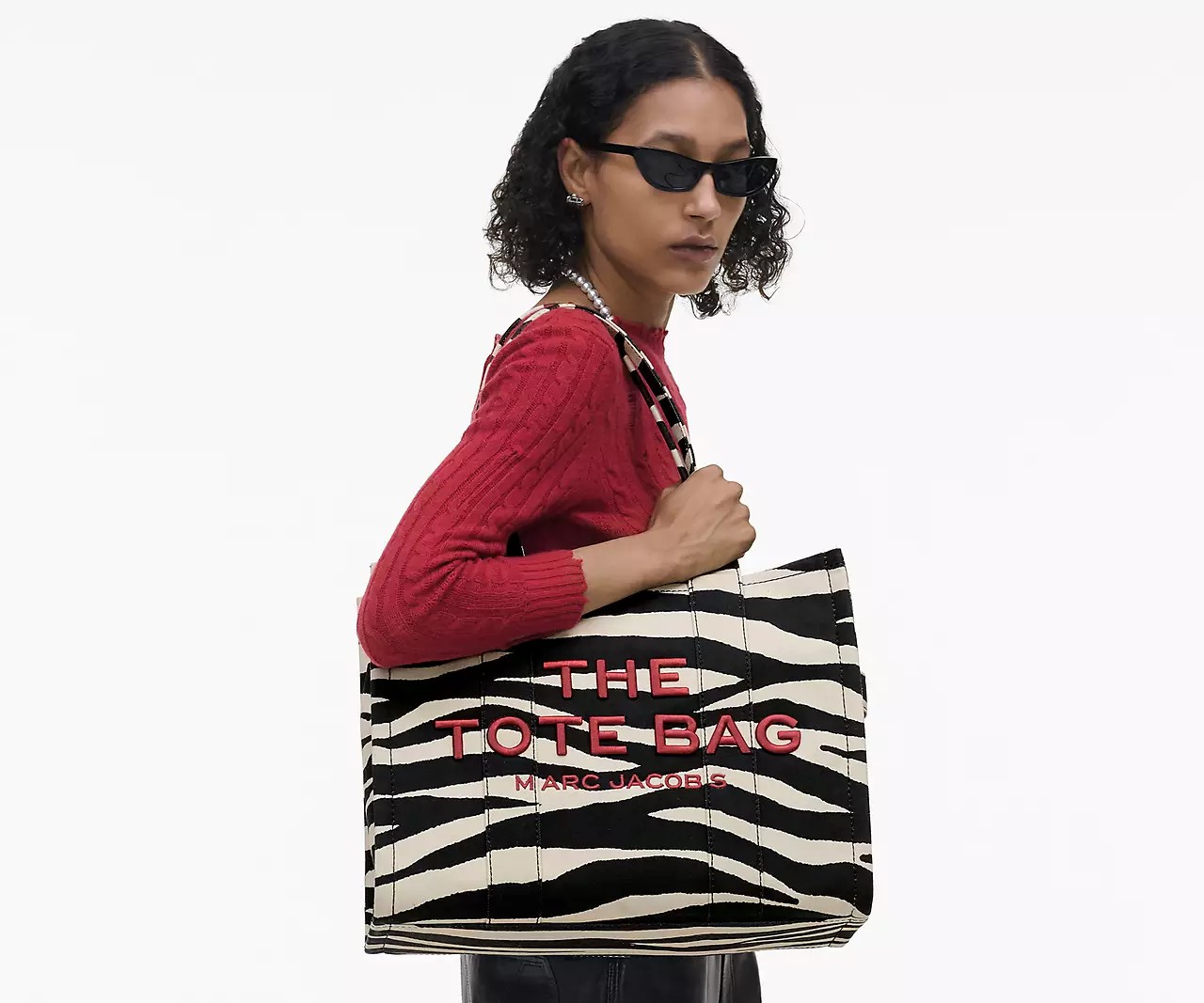 Marc Jacobs The Zebra Canvas Large Tote Bag - HypeFly India View 4