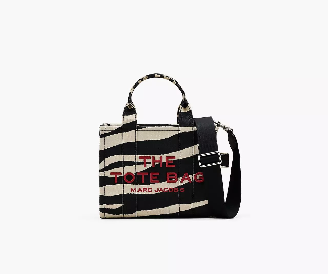 Marc Jacobs The Zebra Canvas Small Tote Bag 'Black/White' - HypeFly India View 1