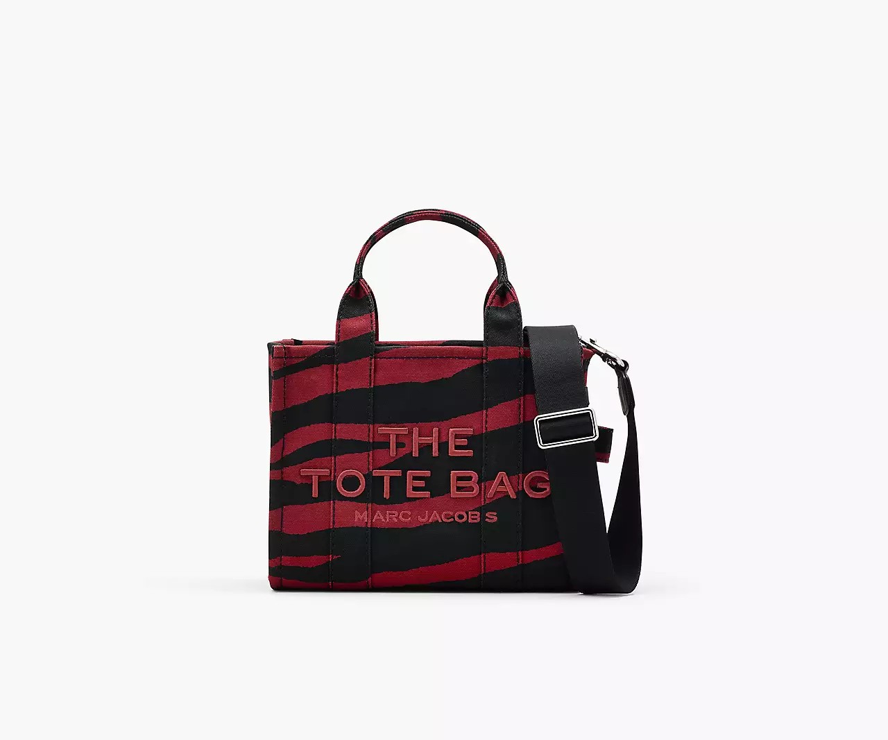 Marc Jacobs The Zebra Canvas Small Tote Bag 'Siren/Black' - HypeFly India View 1