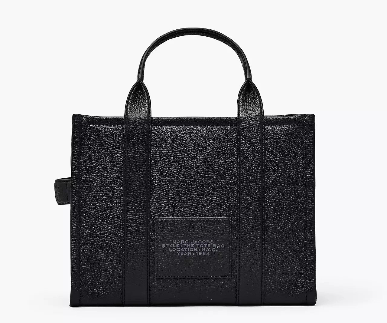 Marc Jacobs The Leather Medium Tote Bag 'Black' - HypeFly India View 2